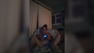 White beauty always gets slutty when playing movie games and this babe will screw later