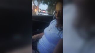 mother I'd like to fuck smokin' cigarettes whilst in passenger seat in vehicle