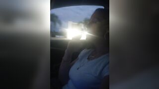 mother I'd like to fuck smokin' cigarettes whilst in passenger seat in vehicle