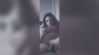 Hawt Step Mommy Teasing In Her Pants and then Masturbates Sticking Her Fingers In Her Constricted Cunt