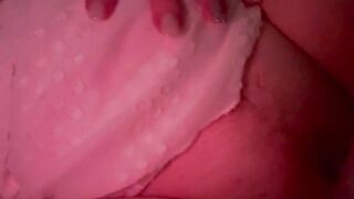 Constricted pink vagina full of jock & inflatable ball ?