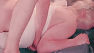 Concupiscent bride wench craves to have sex right previous to the wedding and show up with ruined makeup and cum on her face cause this babe's a real floozy and sexwife