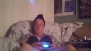 mother I'd like to fuck Filming Herself Playing Movie scene Games In Her Ebony Brassiere and Pants