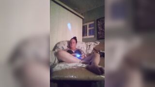 mother I'd like to fuck Filming Herself Playing Movie scene Games In Her Ebony Brassiere and Pants