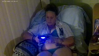 That babe Turns Me On Whilst Her Pants Are Getting Juicy Whilst Playing Movie Games