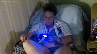 That babe Turns Me On Whilst Her Pants Are Getting Juicy Whilst Playing Movie Games