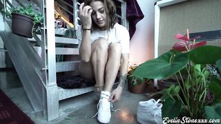 Evelin Smelling Playing Painting Feet