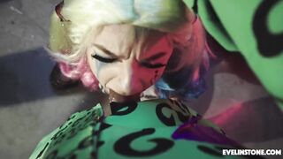 Harley Quinn Cosplay Facial Bang Defeat