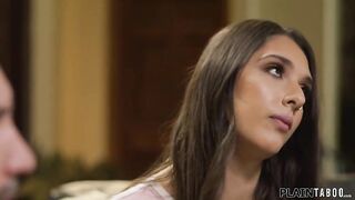 Stepdad makes a deal with stepdaughter Aria Sloan.Shell be the pet for a week to get a pet.After that babe peed on the carpet this guy craves to supplicate for his penis
