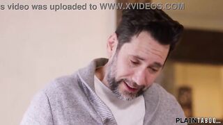 Stepdad makes a deal with stepdaughter Aria Sloan.Shell be the pet for a week to get a pet.After that babe peed on the carpet this guy craves to supplicate for his penis