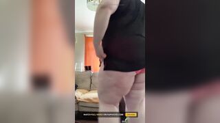 Bbwbootyful Shaking my large bazookas & massive booty striptease