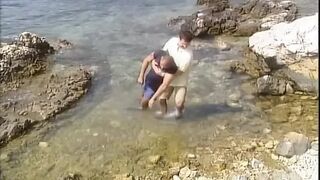 Mad smutty sex in a wild beach