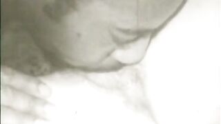 Pleasant large butt playgirl drilled in her shaggy cunt in vintage action