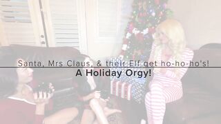 Wicked Holiday Fuckfest Between 4 Trans Gals, Santa & an Elf