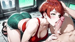 Lewd Red Haired Gal Futuristic Subway Multiple Ardent Creampies