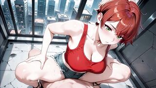 Lewd Red Haired Gal Futuristic Subway Multiple Ardent Creampies