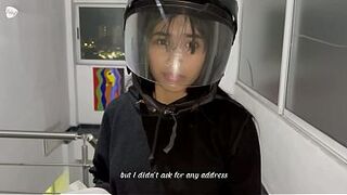 A delivery angel goes to the wrong address and ends up getting drilled by the wrong customer