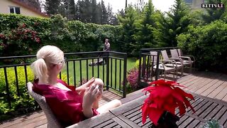 Caught with the Gardener – Spouse Joins for Double Anal & Facial
