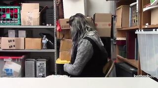 Busted Step daughter Sucks Off Stepdad In Back Office (Natural melons)