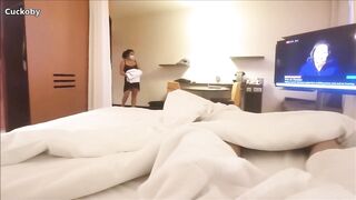 Hotel Maid is cleaning my room and jerking me off to Cum