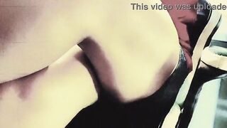 Effeminate tgirl masturbates in couch pleasurably.