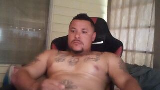 Sexy Latino Thug Screwing Pocket Twat and Cumming On Himself