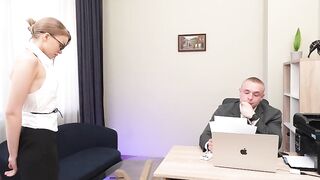 1st Day As Secretary And This babe Is Already Taking Penis In The Butt