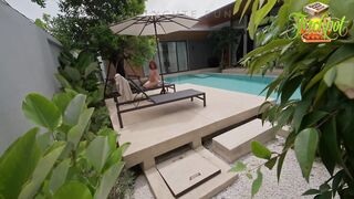Small Redhead Gets Drilled Hard by Pool Cleaner