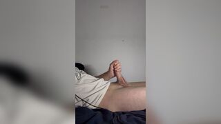 Playing with my uncut ramrod