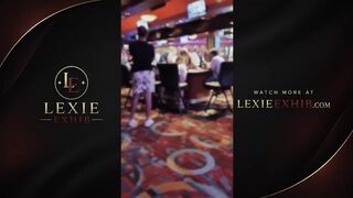 Flashing Booty Plug Bent over the Roulette Table