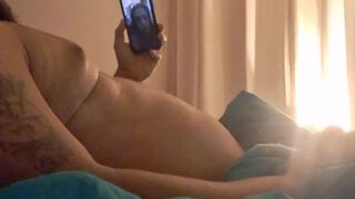 Lustful charming cutie masturbating on the phone with me, since this babe traveled to Greece for the weekend