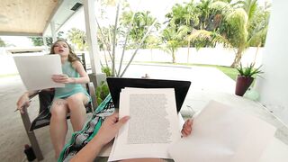 Working by the pool was a mistake... bikini teen kept distracting me