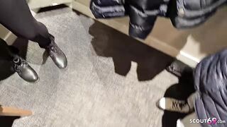 German Teen Lia Louise and BGF - Real Sex in Public Mall Fitting Room