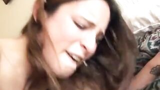 Anal Screw Slim Teen Amber Rayne with Ebony Rod