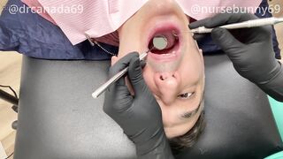 Nurse Bunny Checks Dr. Canada's Teeth Multi Angle