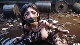 Ribald Bound up Woman Dumped in Trash - Begging to Be Filled with Cum