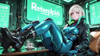 Golden-haired Knight Lounges Seductively Whilst Her Silver-haired Partner Kneels to Serve