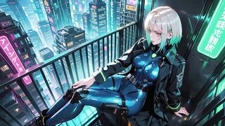 Golden-haired Knight Lounges Seductively Whilst Her Silver-haired Partner Kneels to Serve