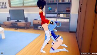 Megumin Aqua Lesbian 3D Hentai - Konosuba - with Audio