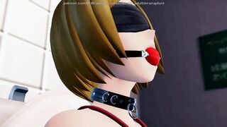 Restroom Playtime (Yuri Bondage Sex) - 3D MMD