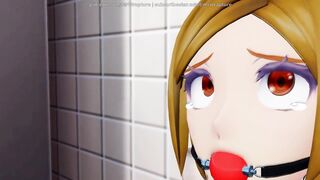 Restroom Playtime (Yuri Bondage Sex) - 3D MMD