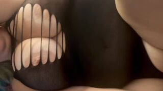 Oral sex and titty bang with spunk fountain