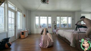 Large Butt Golden-haired Deepthroat Doggy style - POV