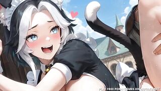Moist Catgirl Gets Drilled By A Biggest Penis - Uncensored Anime Porn Game : Isekai Waifu Overlord