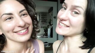 Lesbo Tongue Giving a kiss Making Out with Tula Vida