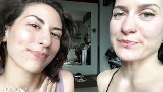 Lesbo Tongue Giving a kiss Making Out with Tula Vida