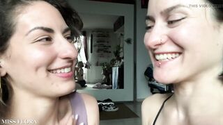 Lesbo Tongue Giving a kiss Making Out with Tula Vida