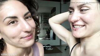 Lesbo Tongue Giving a kiss Making Out with Tula Vida