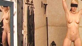 Insatiable Aged Blond Endures Strict Dungeon Servitude Play