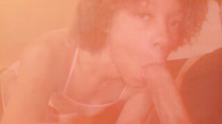That babe Rides Sex toy and Sucks for a Facial